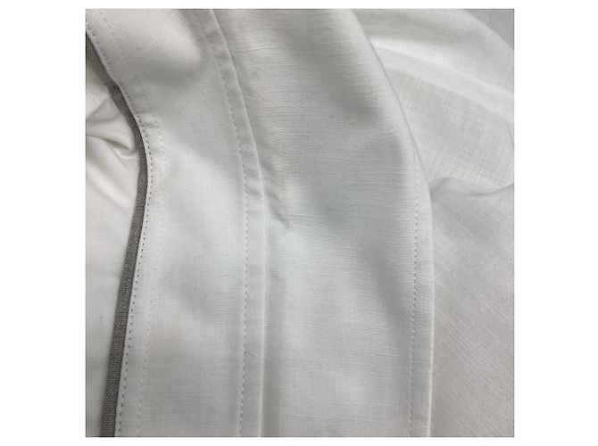 Camisa de vestir de manga larga Brunello Cucinelli en algodón blanco - vista 5
