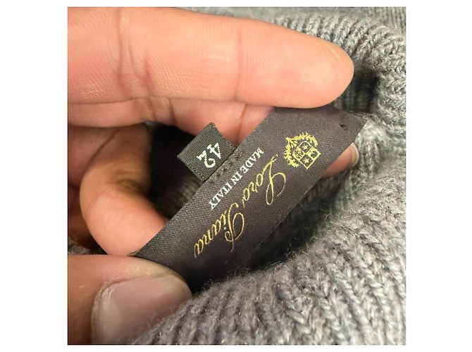 Loro Piana Dunster Mini Kleid aus grauem Kaschmir - Ansicht 6
