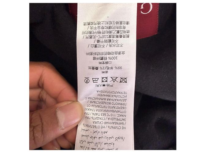Abrigo reversible Gucci GG en lana negra Negro - vista 12