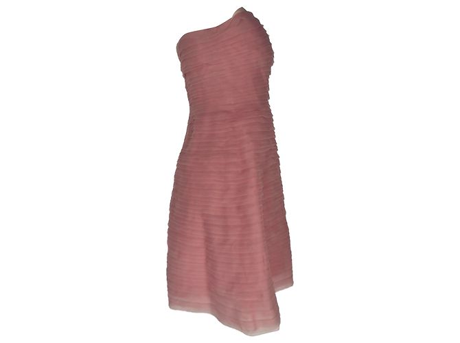 Maje Mini abito Soundscape di Aje in nylon rosa Marrone - vista 2