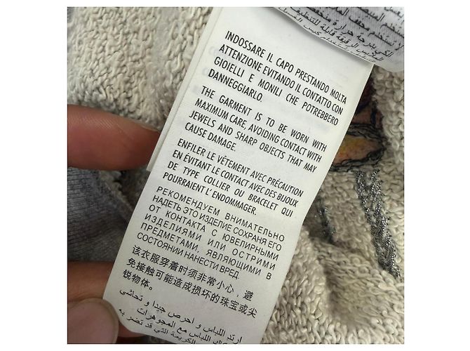 Sudadera Gucci con bordado de tigre en algodón gris - vista 11