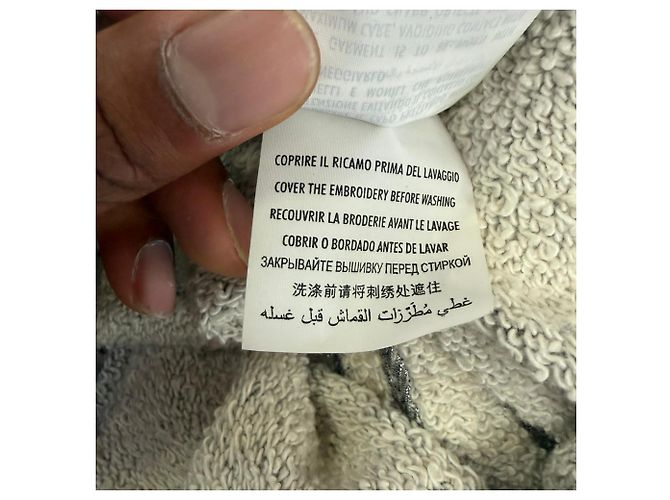 Sudadera Gucci con bordado de tigre en algodón gris - vista 12
