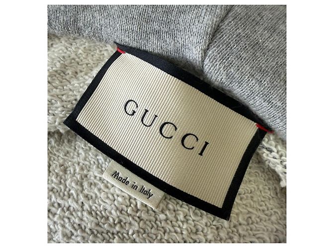 Sudadera Gucci con bordado de tigre en algodón gris - vista 6