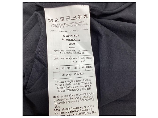 Sportmax Langarm-T-Shirt mit Rundhalsausschnitt aus schwarzer Polyamid - Ansicht 5