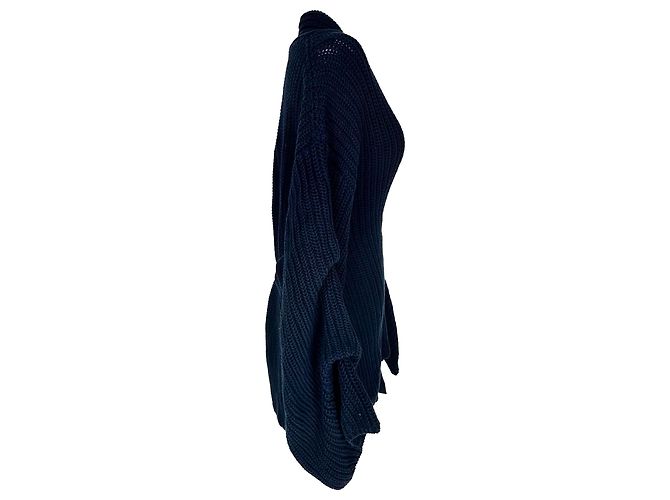 Roland Mouret Strickjacke aus Baumwolle in Navy Blue Marineblau - Ansicht 2