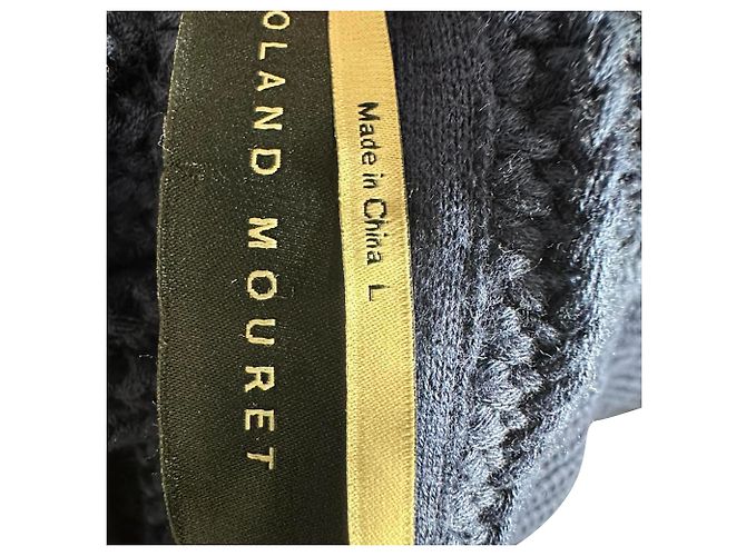 Roland Mouret Strickjacke aus Baumwolle in Navy Blue Marineblau - Ansicht 5