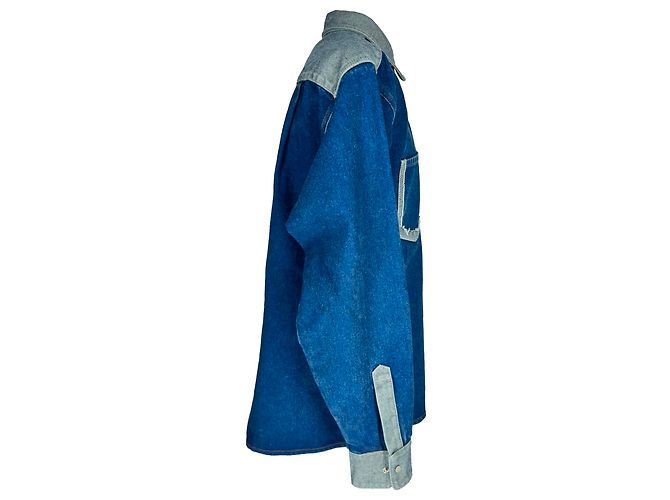 Camicia in denim bicolore Marni in cotone blu - vista 2