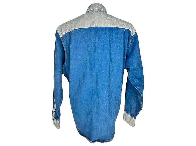 Camicia in denim bicolore Marni in cotone blu - vista 3