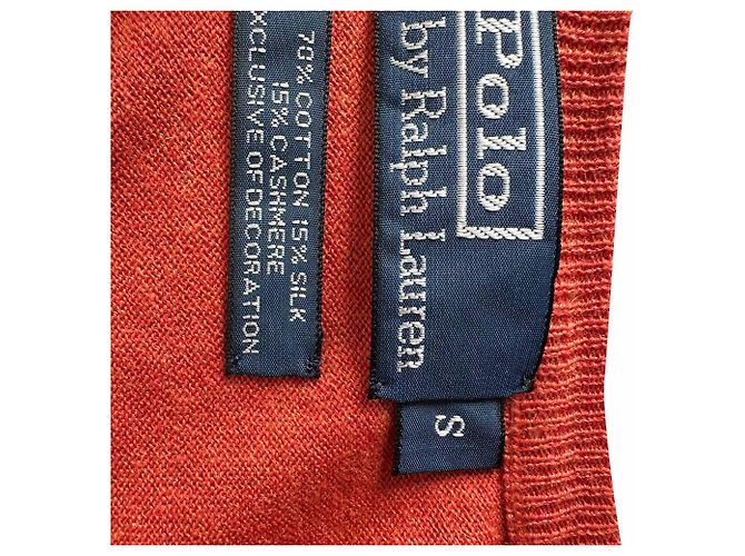 Polo Ralph Lauren Pullover aus orangefarbener Baumwolle - Ansicht 4