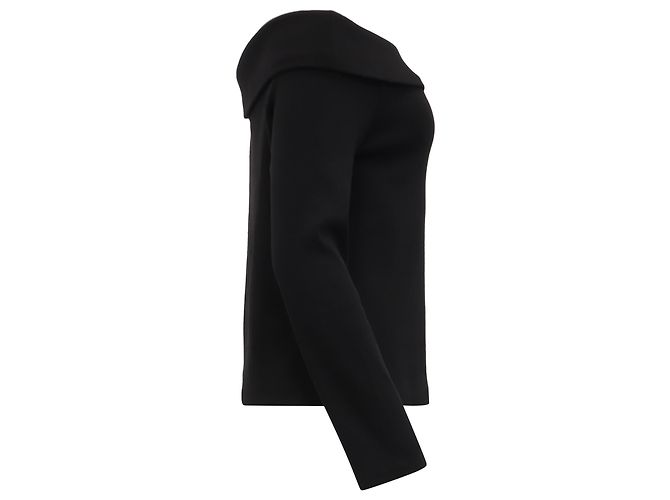 Veronica Beard Fawsett Off Shoulder Top aus schwarzer Baumwolle - Ansicht 3