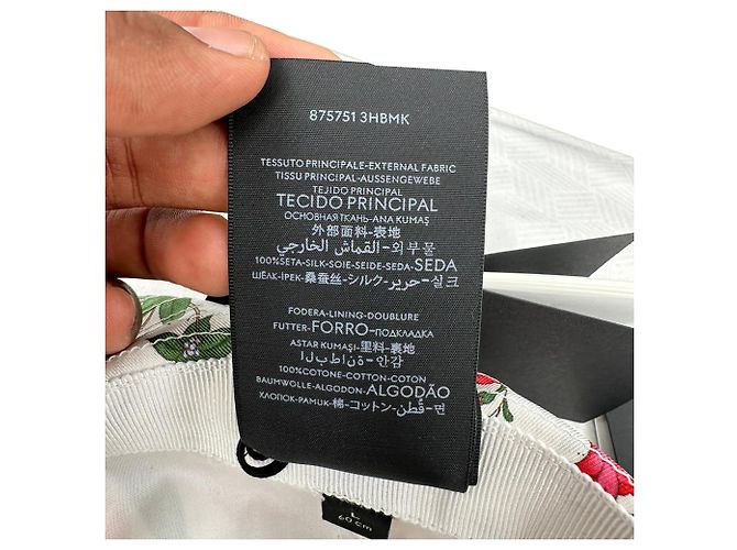 Gorra bucket de twill estampado Gucci en algodón con estampado floral - vista 12