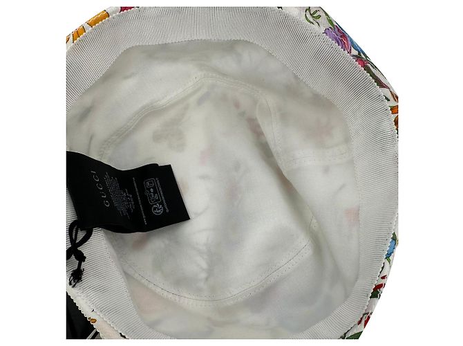Gorra bucket de twill estampado Gucci en algodón con estampado floral - vista 6
