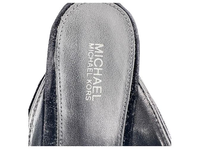 Mule Michael Kors con decorazioni in cristallo in velluto nero - vista 12