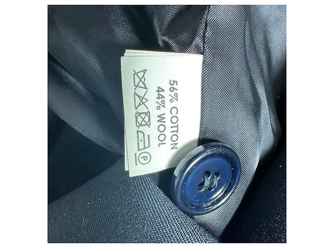 Chaleco cruzado Dries Van Noten en algodón azul marino - vista 4