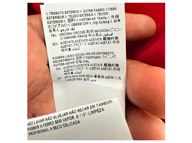 Abito midi Versace con drappeggio e spacco frontale in viscosa rossa Rosso - vista 12