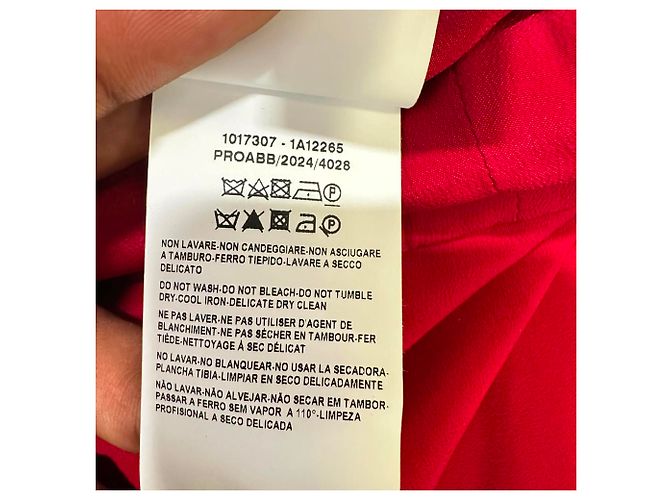 Abito midi Versace con drappeggio e spacco frontale in viscosa rossa Rosso - vista 13