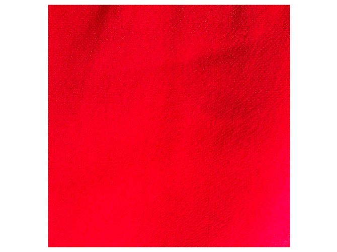 Abito midi Versace con drappeggio e spacco frontale in viscosa rossa Rosso - vista 6