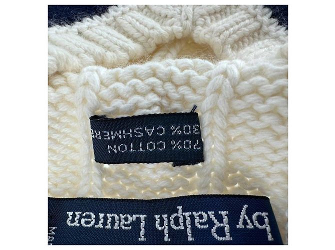 Wimbledon Strickweste von Polo Ralph Lauren aus cremeweißer Baumwolle Roh - Ansicht 3