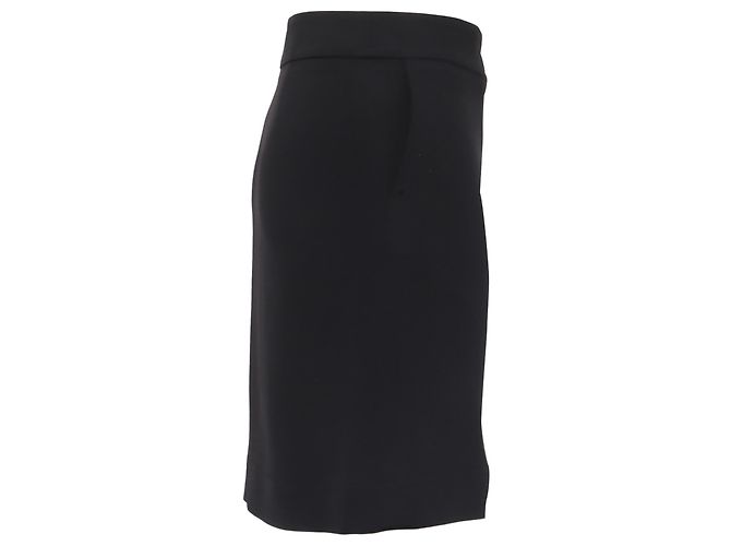 Mini gonna Chloé con bordi smerlati in acetato nero - vista 2