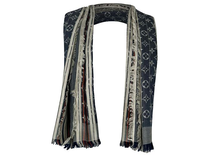 Graceful Sciarpa Louis Vuitton in seta multicolore con motivo Monogram - vista 3