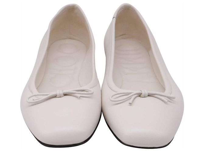 Ballerine Elme Jimmy Choo in pelle bianca Bianco - vista 2