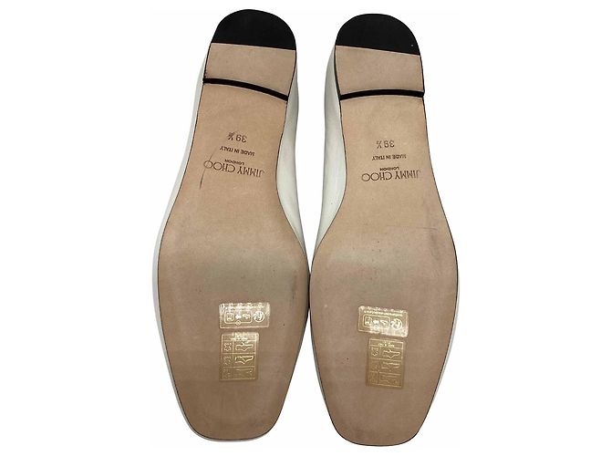 Ballerine Elme Jimmy Choo in pelle bianca Bianco - vista 8