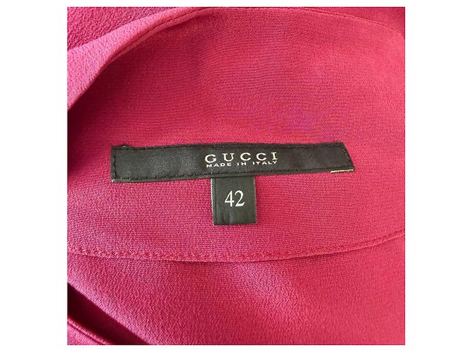 Camicetta senza maniche con scollo a V Gucci in seta rosa - vista 6