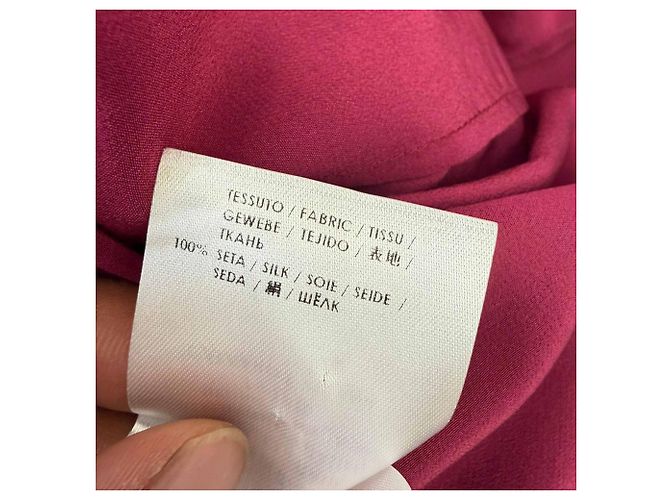 Camicetta senza maniche con scollo a V Gucci in seta rosa - vista 8