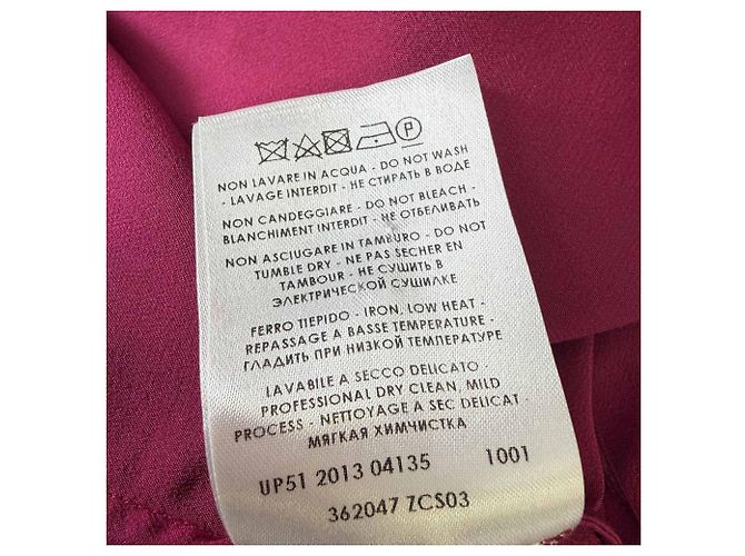 Camicetta senza maniche con scollo a V Gucci in seta rosa - vista 9