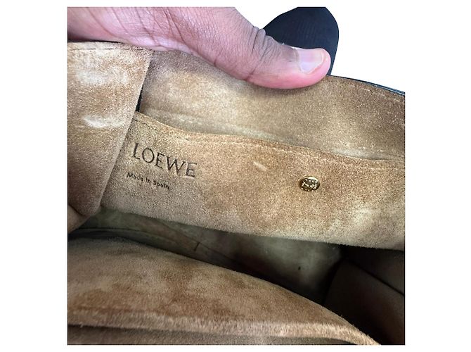 Mini Gate Tote Loewe in pelle marrone Rosso - vista 11