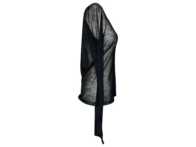 Leichter Acne Studios Cardigan aus schwarzer Wolle - Ansicht 2