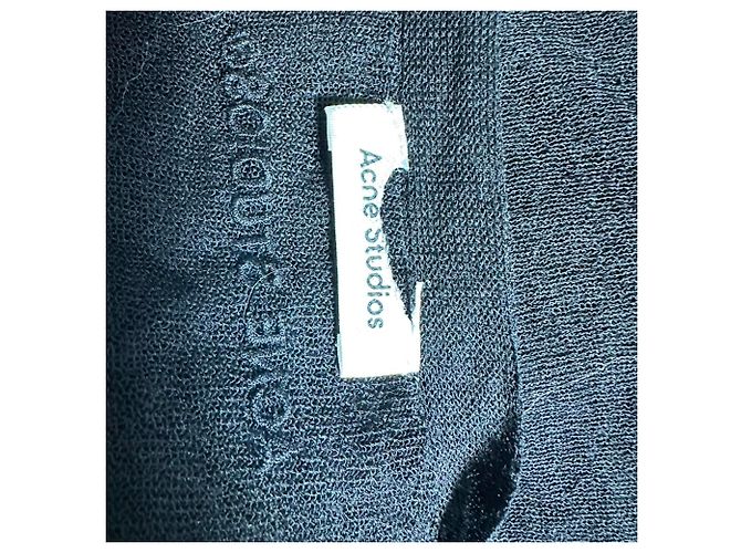 Leichter Acne Studios Cardigan aus schwarzer Wolle - Ansicht 5