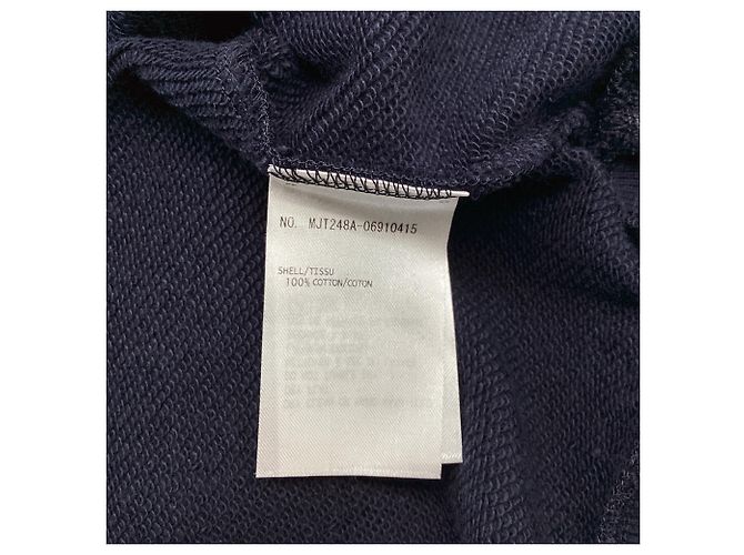 Thom Browne Sweatshirt mit 4 Streifen aus Navy Blue Baumwolle Blau Marineblau - Ansicht 6