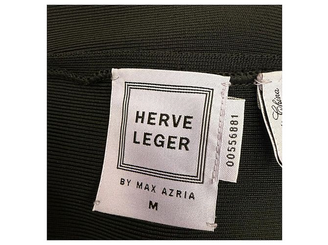 Herve Leger Zip-Up Peplum Blazer aus schwarzer Rayon - Ansicht 5