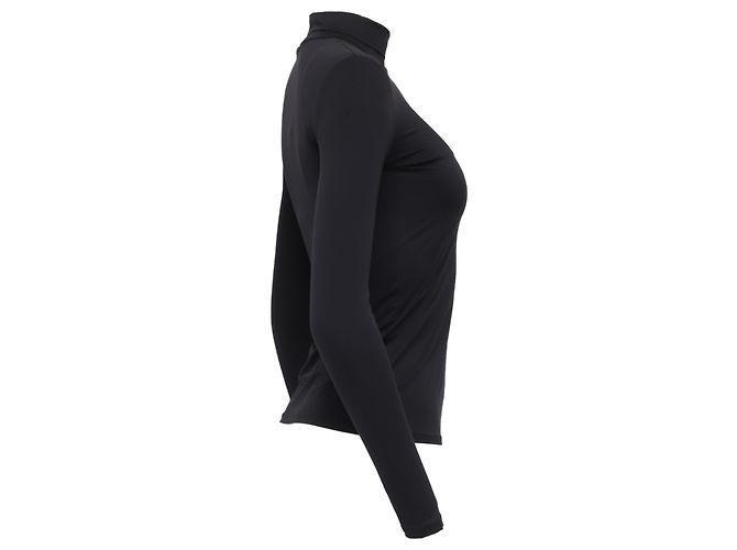 Max Mara Rollkragen-Langarm-Oberteil in Schwarz Polyamid - Ansicht 3