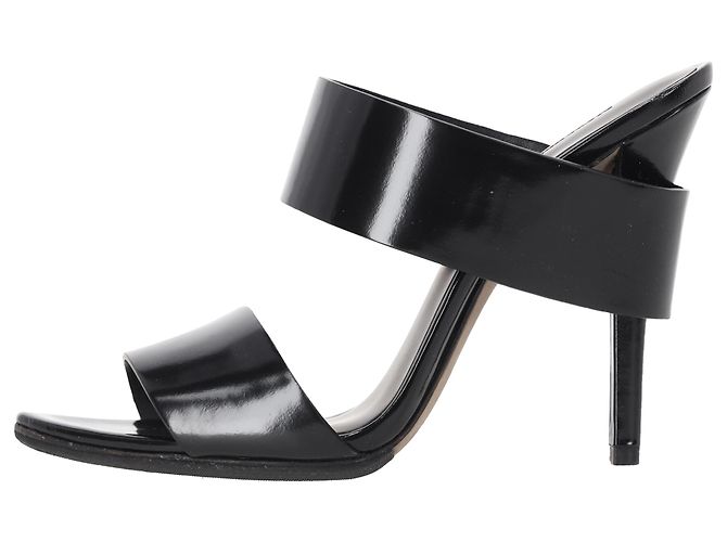 Alexander Wang High-Heel Mules aus schwarzem Lackleder - Ansicht 2