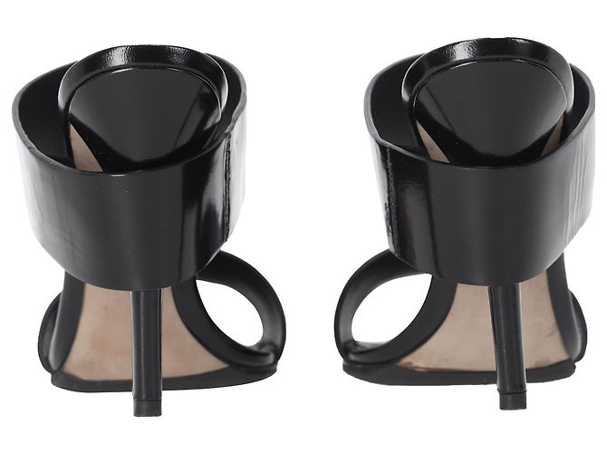 Alexander Wang High-Heel Mules aus schwarzem Lackleder - Ansicht 3
