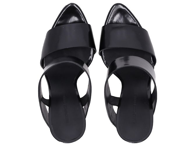 Alexander Wang High-Heel Mules aus schwarzem Lackleder - Ansicht 6