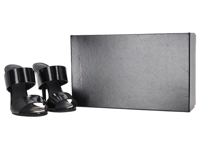 Alexander Wang High-Heel Mules aus schwarzem Lackleder - Ansicht 7