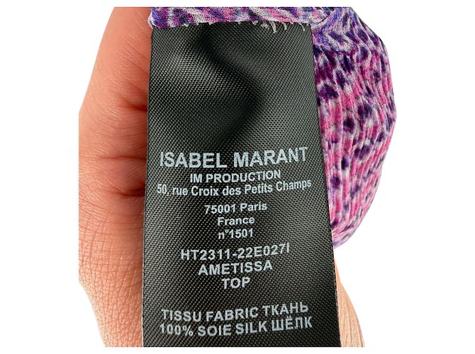 Camicetta Ametissa in seta viola Isabel Marant Porpora - vista 11