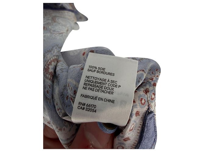 Autre Marque Top con botones estampado en seda azul claro Zimmermann - vista 5