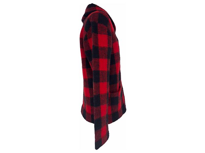 Polo Ralph Lauren Karo-Cardigan aus roter Wolle - Ansicht 2