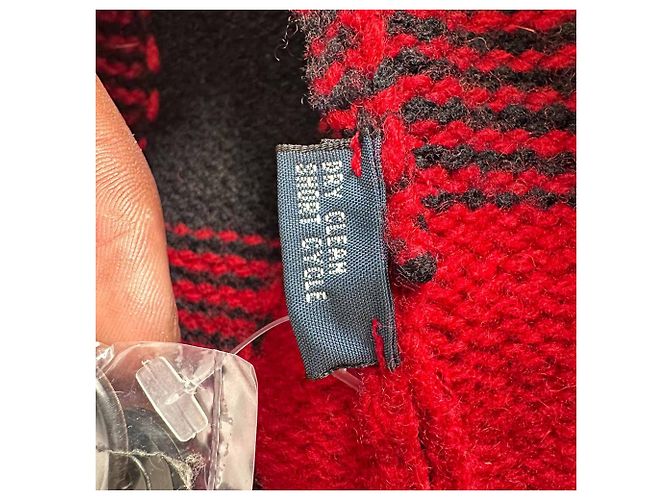 Polo Ralph Lauren Karo-Cardigan aus roter Wolle - Ansicht 6