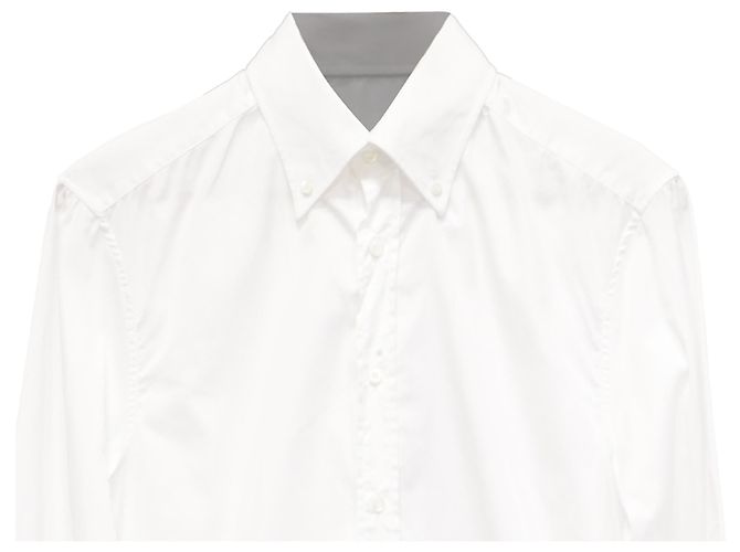 Camicia a maniche lunghe Brunello Cucinelli in cotone bianco - vista 2