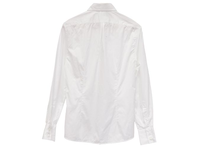 Camicia a maniche lunghe Brunello Cucinelli in cotone bianco - vista 3