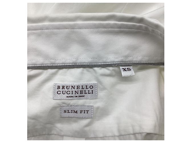Camicia a maniche lunghe Brunello Cucinelli in cotone bianco - vista 6