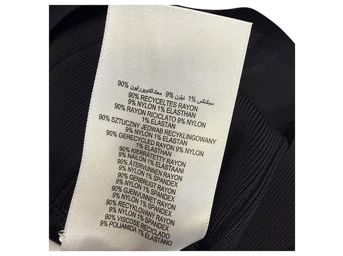 Mini abito bandage Herve Leger in rayon nero - vista 10
