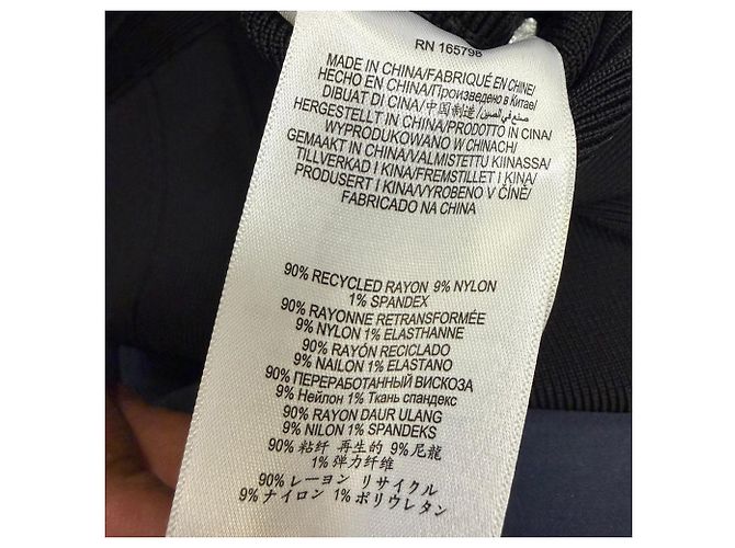 Mini abito bandage Herve Leger in rayon nero - vista 11