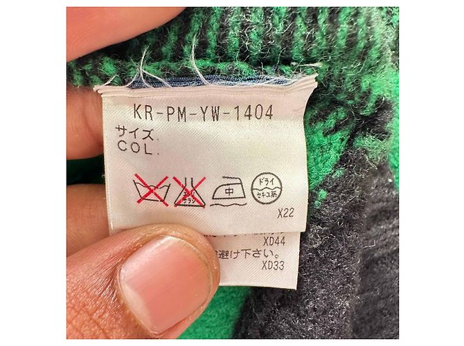 Polo Ralph Lauren Karo-Pullover aus grüner Wolle Olivgrün - Ansicht 6