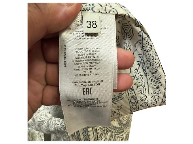 Camicetta Etro Paisley in cotone multicolore - vista 8